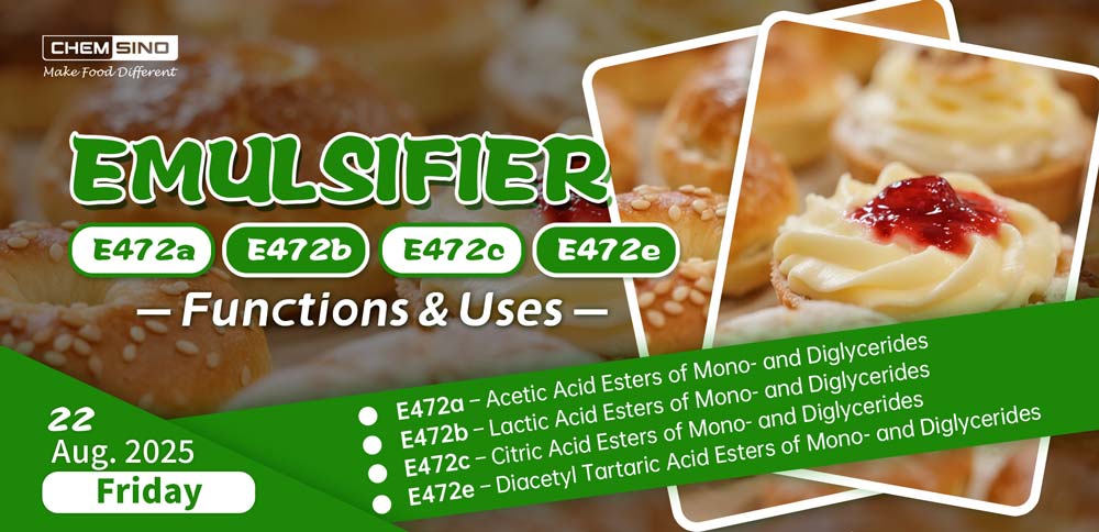 Emulsifier E472a, E472b, E472c, E472e Functions & Uses 